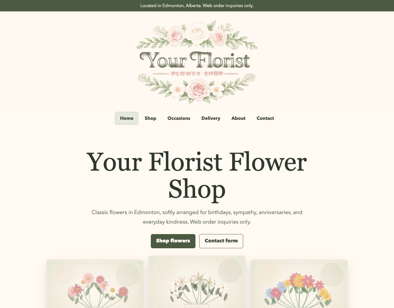 Your Florist website built by Clearwater Digital